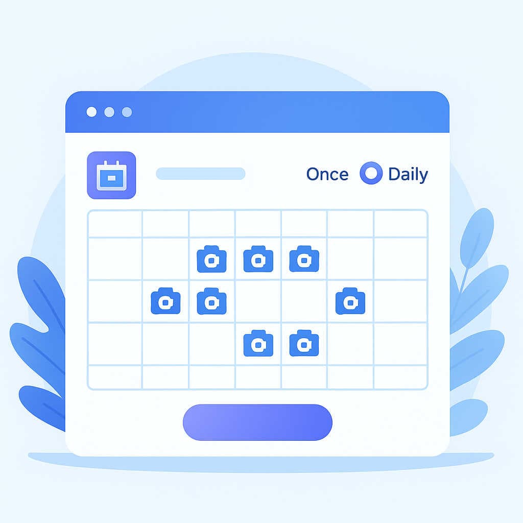 Scheduling daily automated website screenshots