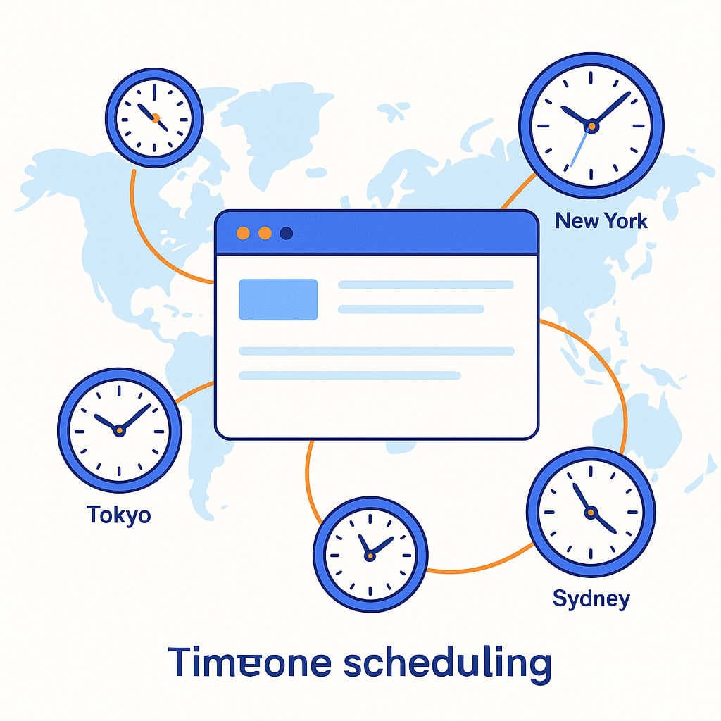 Timezone scheduling for automated website screenshots